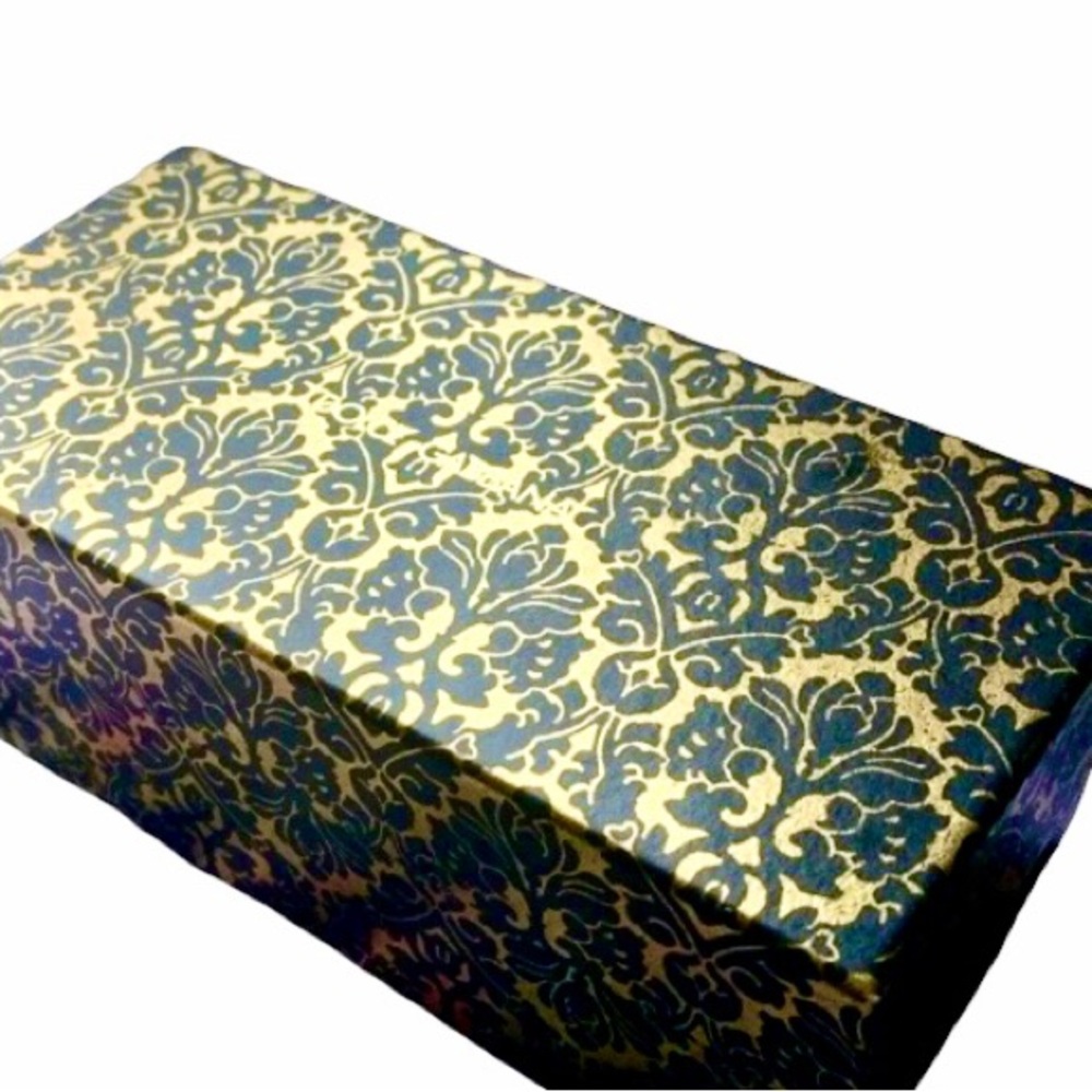 DOLCE GABBANA Designer Gift Box Empty Sunglass Box Gold & Black Brocade Design